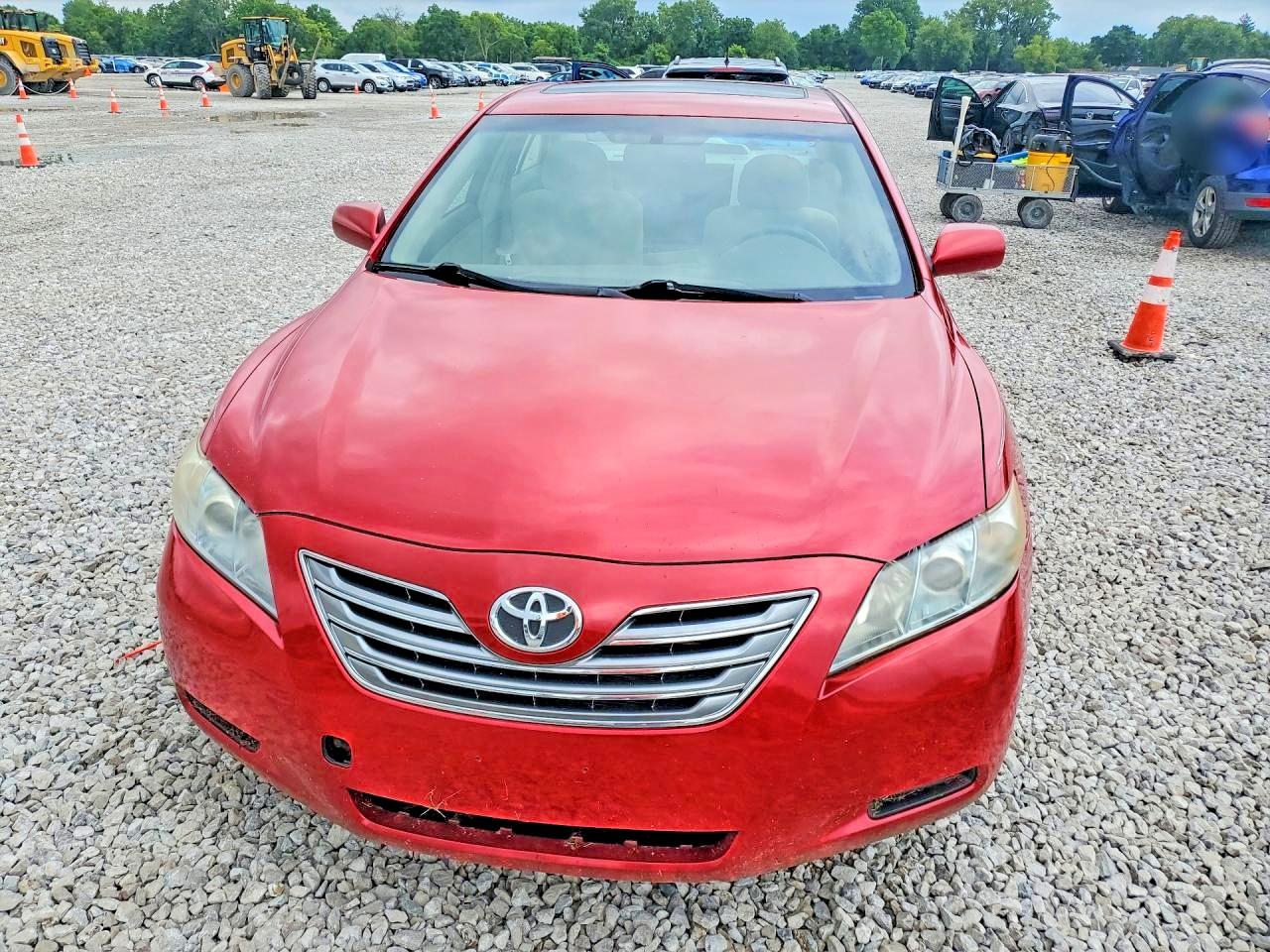 2007 Toyota Camry Hybrid Red vin: JTNBB46K573002298