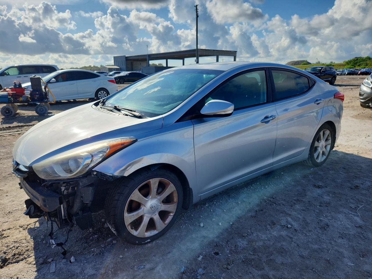 2012 Hyundai Elantra Limited Silver vin: 5NPDH4AE9CH139482