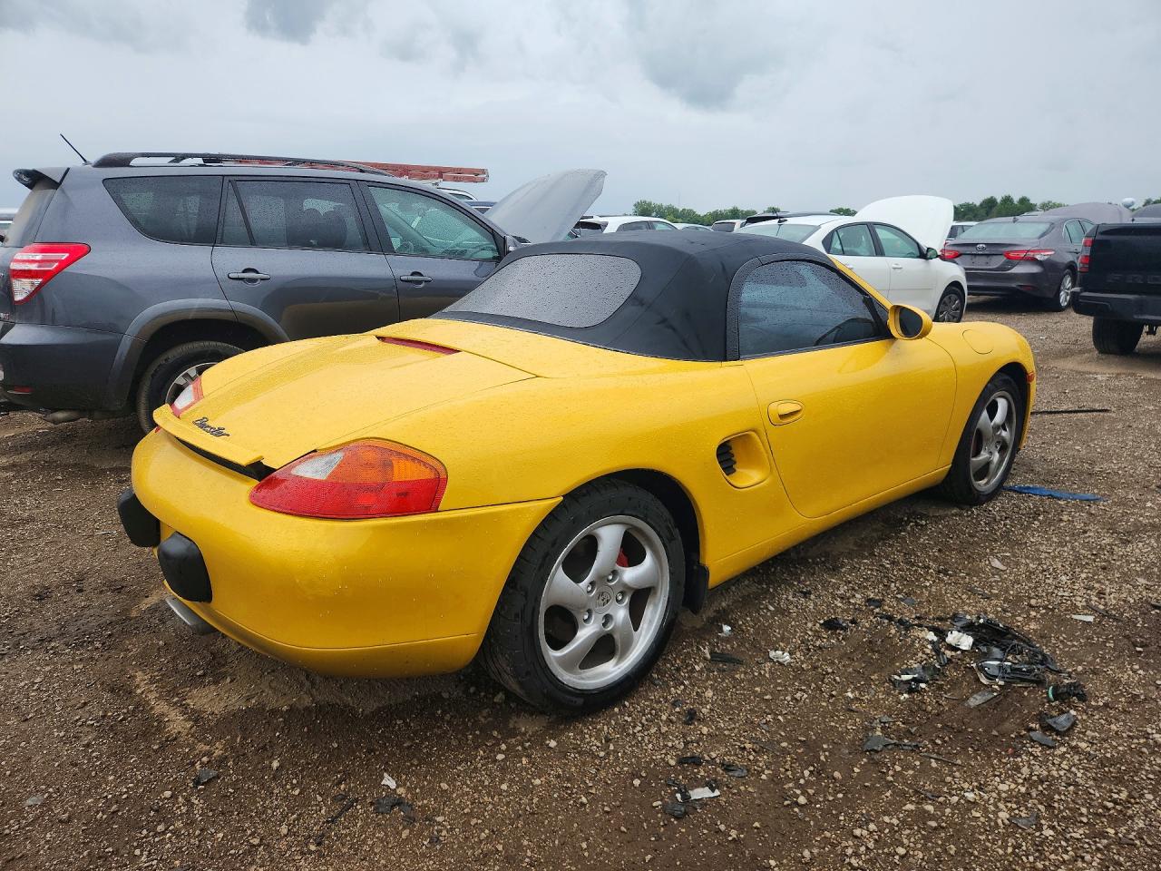 2000 Porsche Boxster Yellow vin: WP0CA2981YS620502