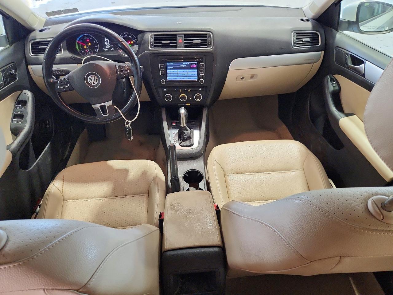 2013 Volkswagen Jetta Hybrid Белый vin: 3VW637AJXDM284156