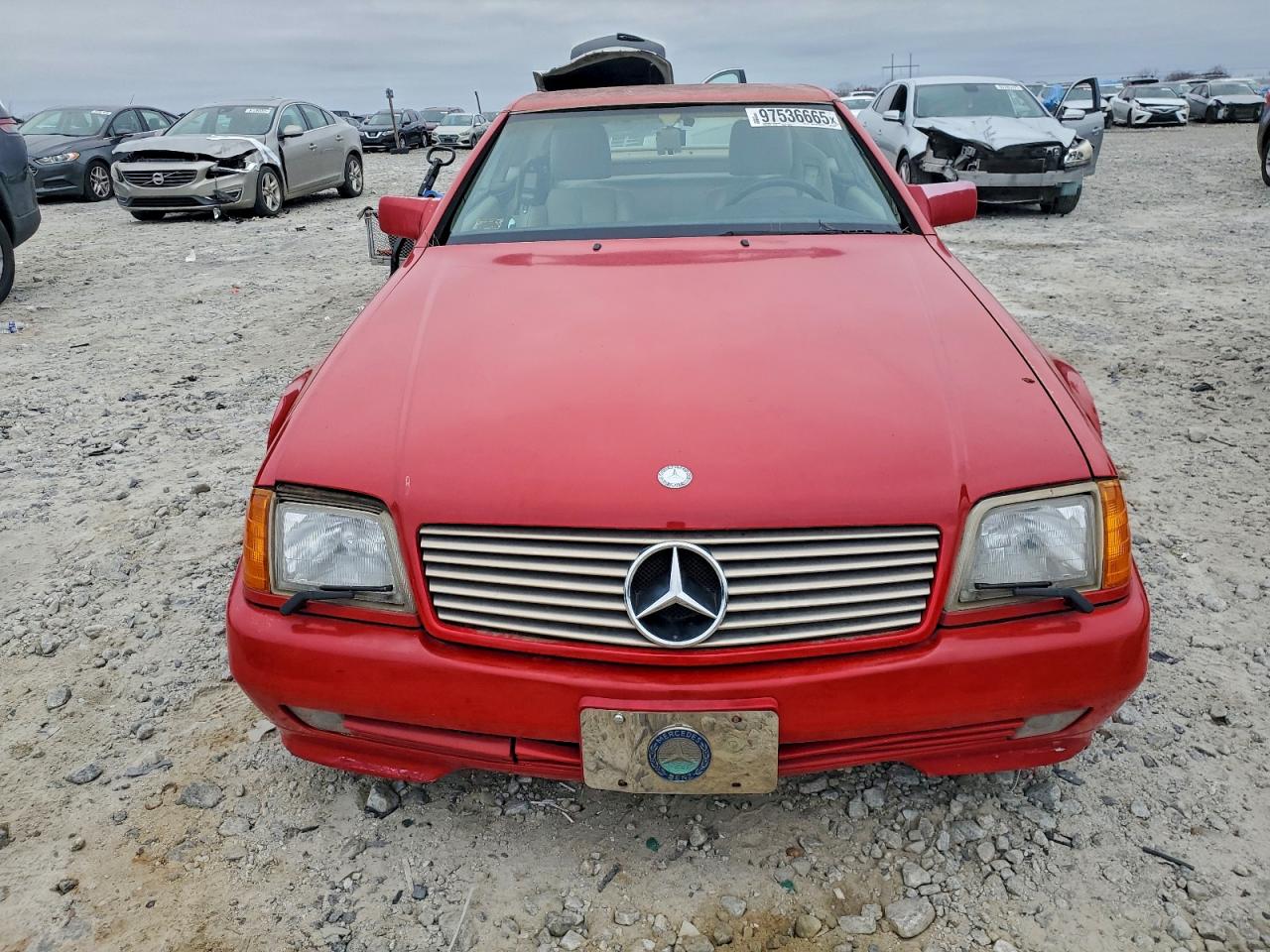 1991 Mercedes-benz 300 Sl Red vin: WDBFA61E9MF019572