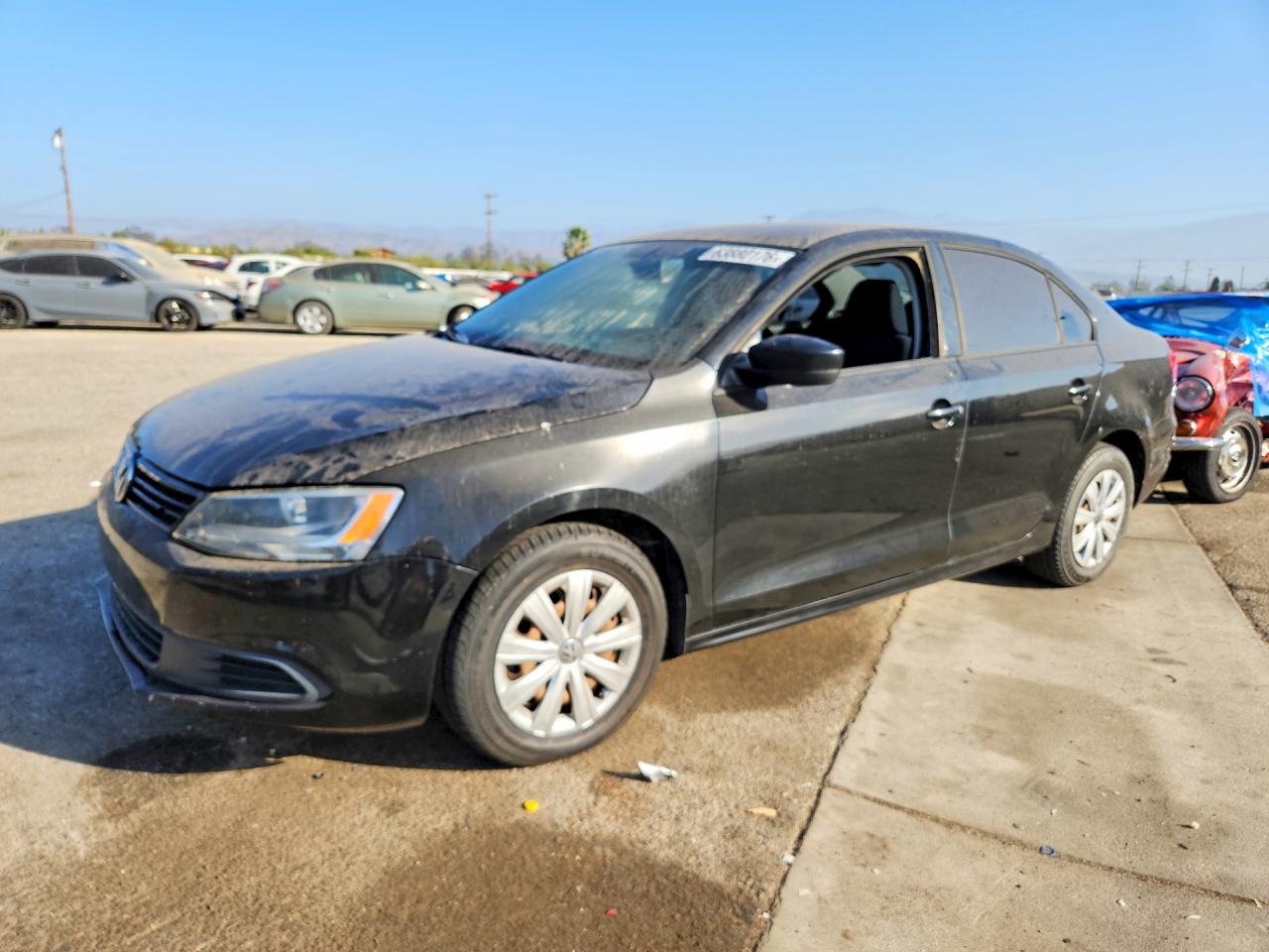 2013 Volkswagen Jetta Base Black vin: 3VW1K7AJ4DM412209
