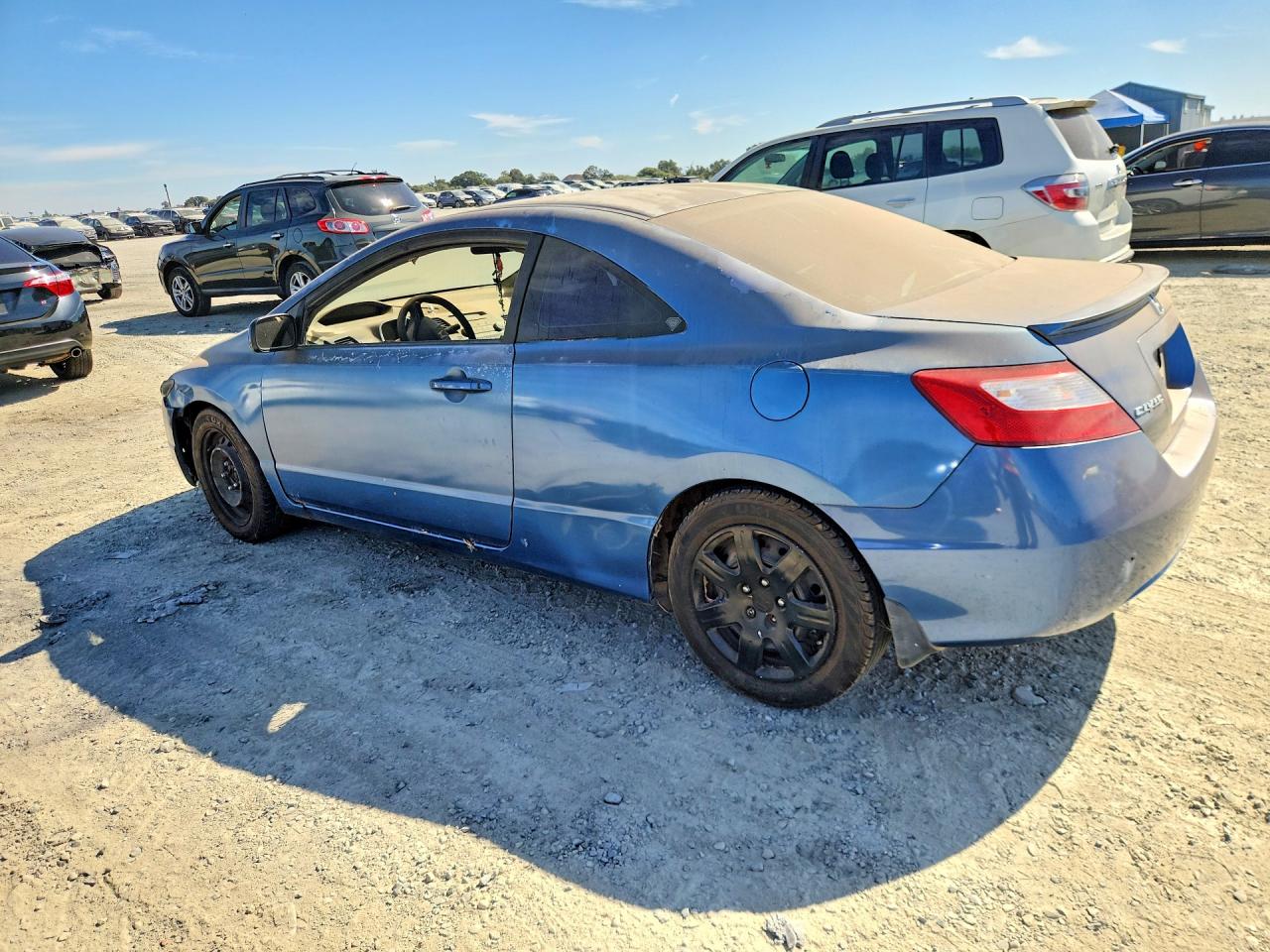2007 Honda Civic Lx Синий vin: 2HGFG12687H531967