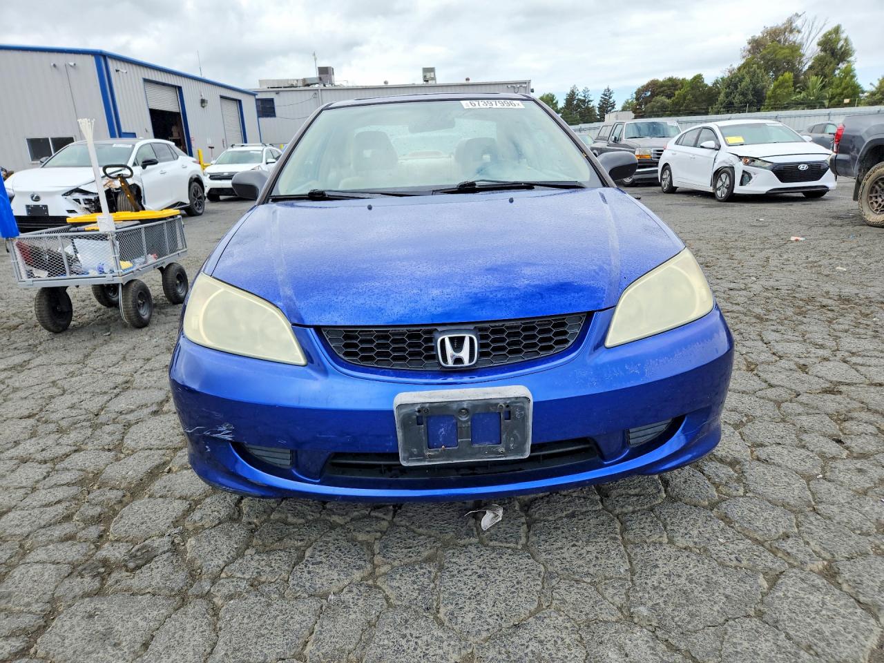 2004 Honda Civic Ex Blue vin: 1HGEM22944L081477