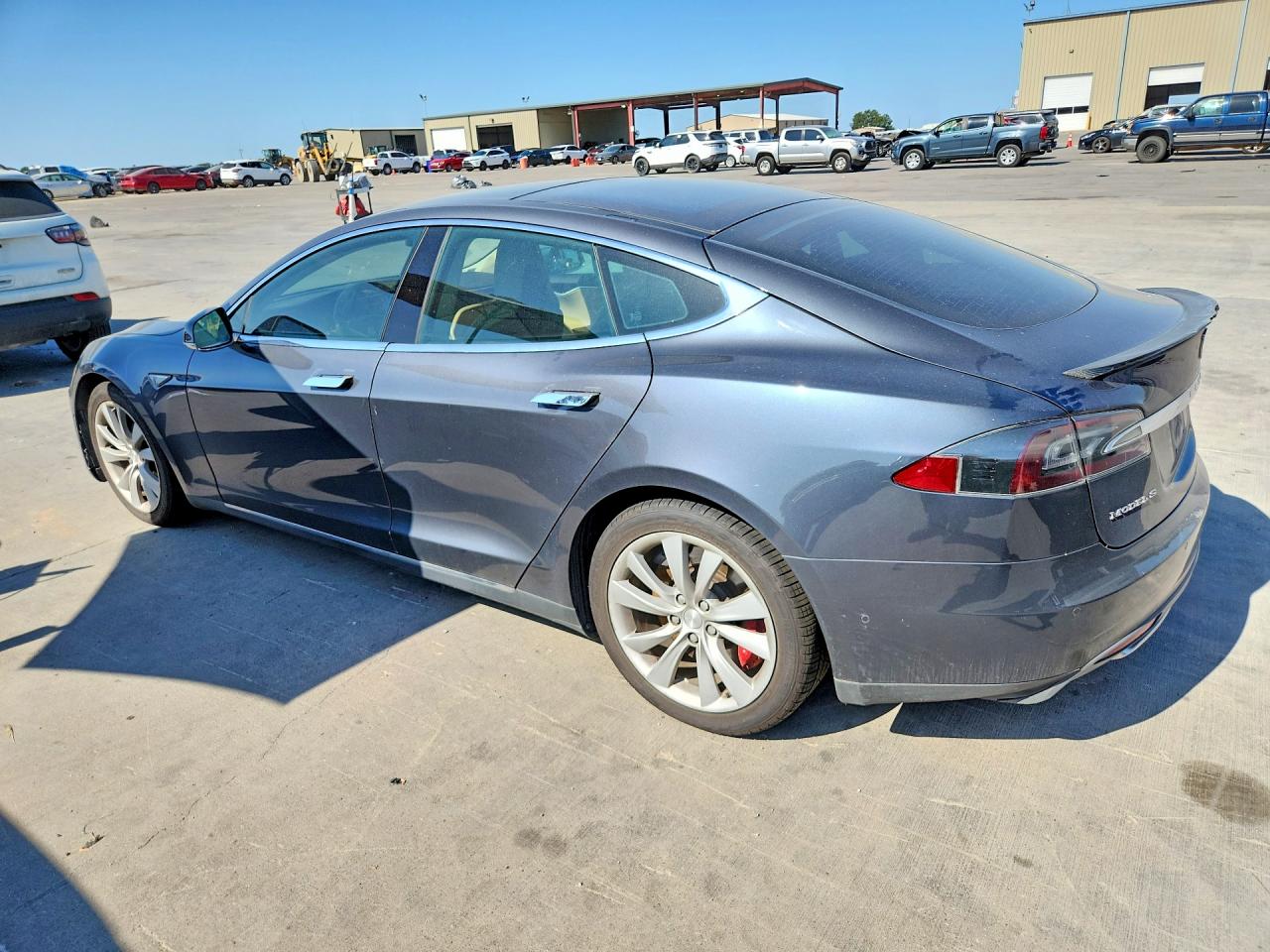 2015 Tesla Model S 85d Gray vin: 5YJSA1H21FFP76259