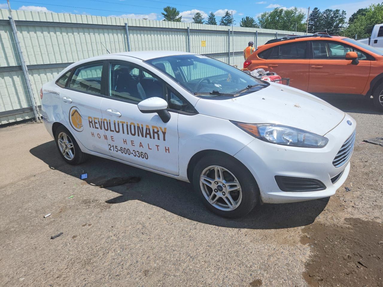 2017 Ford Fiesta Se White vin: 3FADP4BJ8HM155551