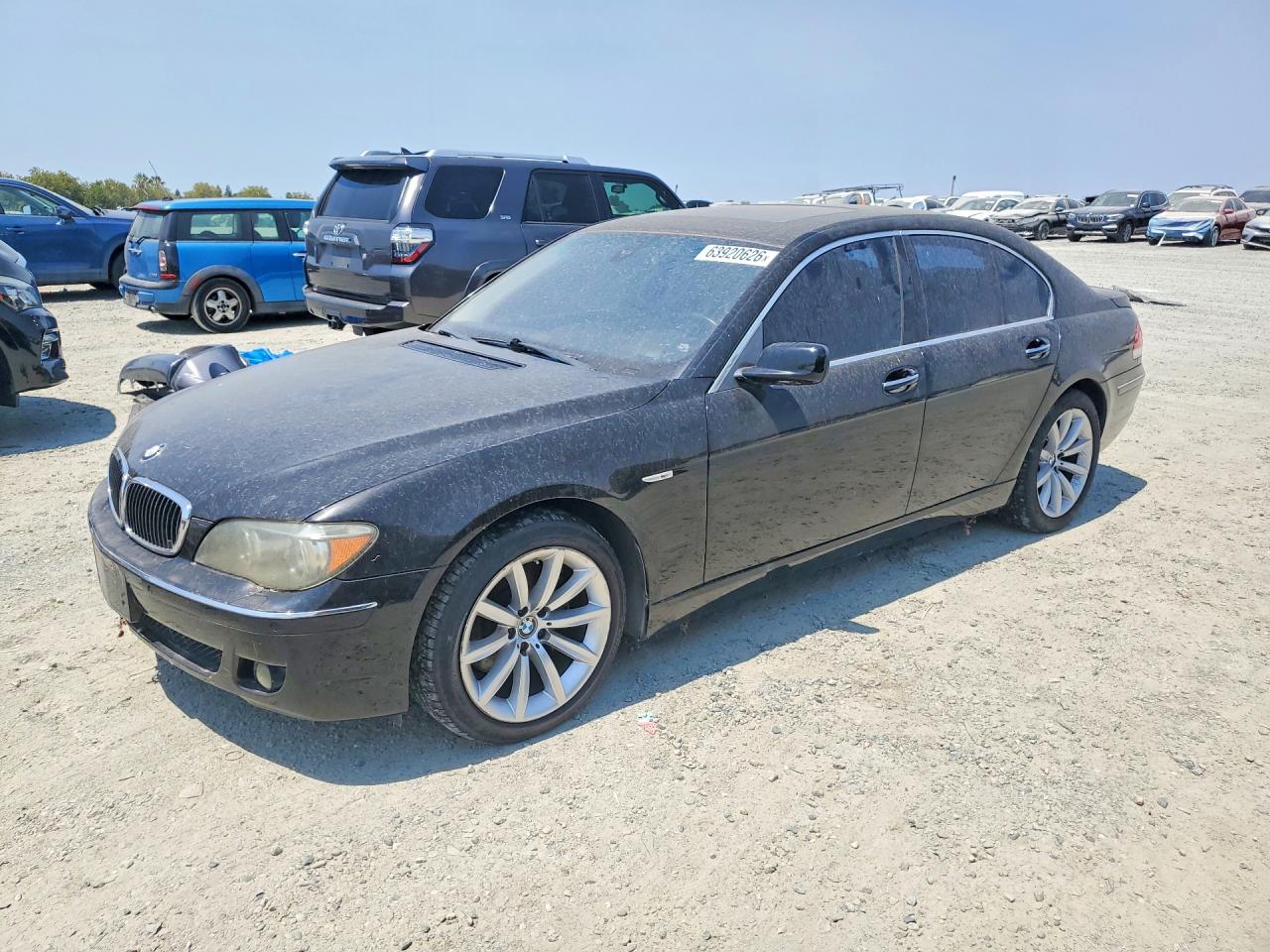 2007 Bmw 750 I Черный vin: WBAHL83547DT10653