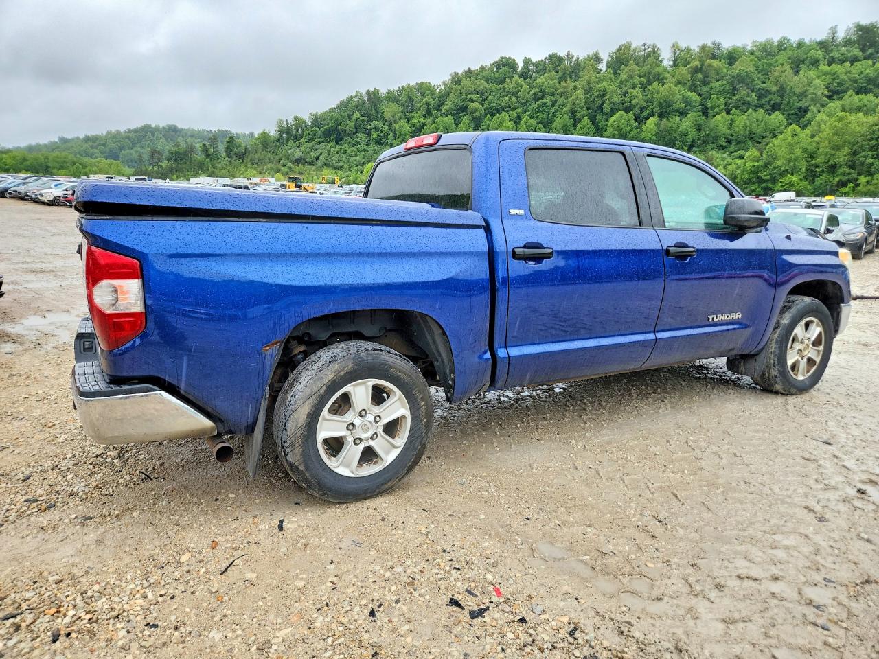 2014 Toyota Tundra Crewmax Sr5 Blue vin: 5TFEM5F15EX068798
