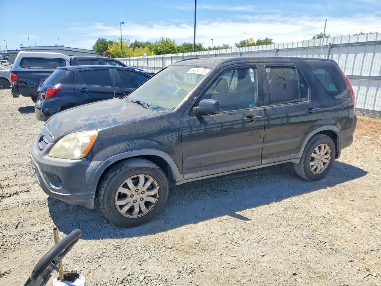 2006 Honda Cr-v Ex Black vin: JHLRD78876C058356