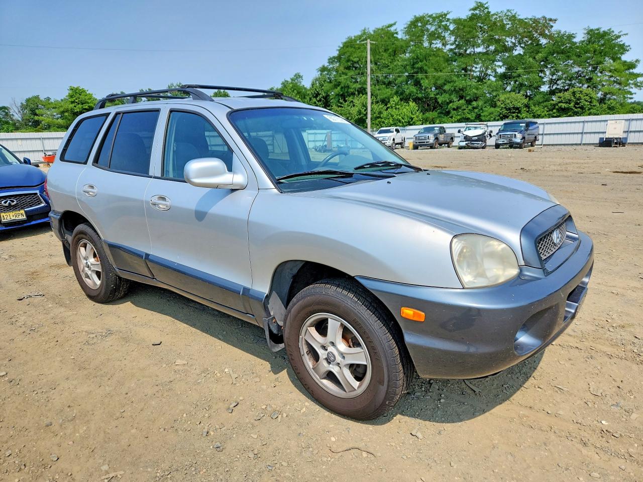 2001 Hyundai Santa Fe Gl Silver vin: KM8SC83D81U110247