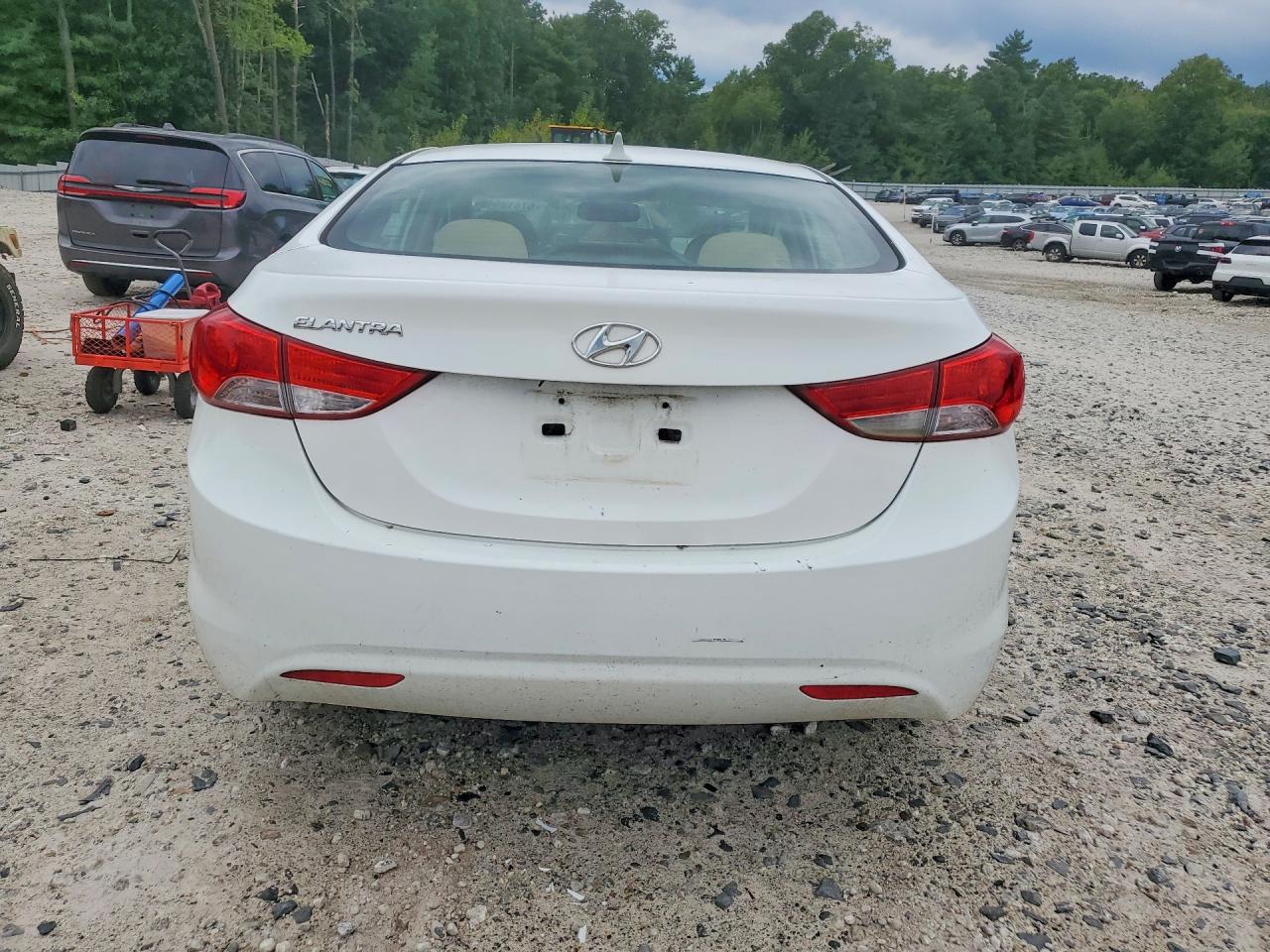 2013 Hyundai Elantra Gls White vin: 5NPDH4AE1DH346644
