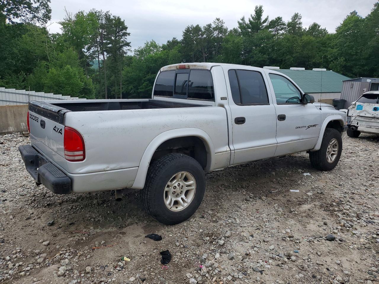 2001 Dodge Dakota Quad Silver vin: 1B7GG2AZ91S135132