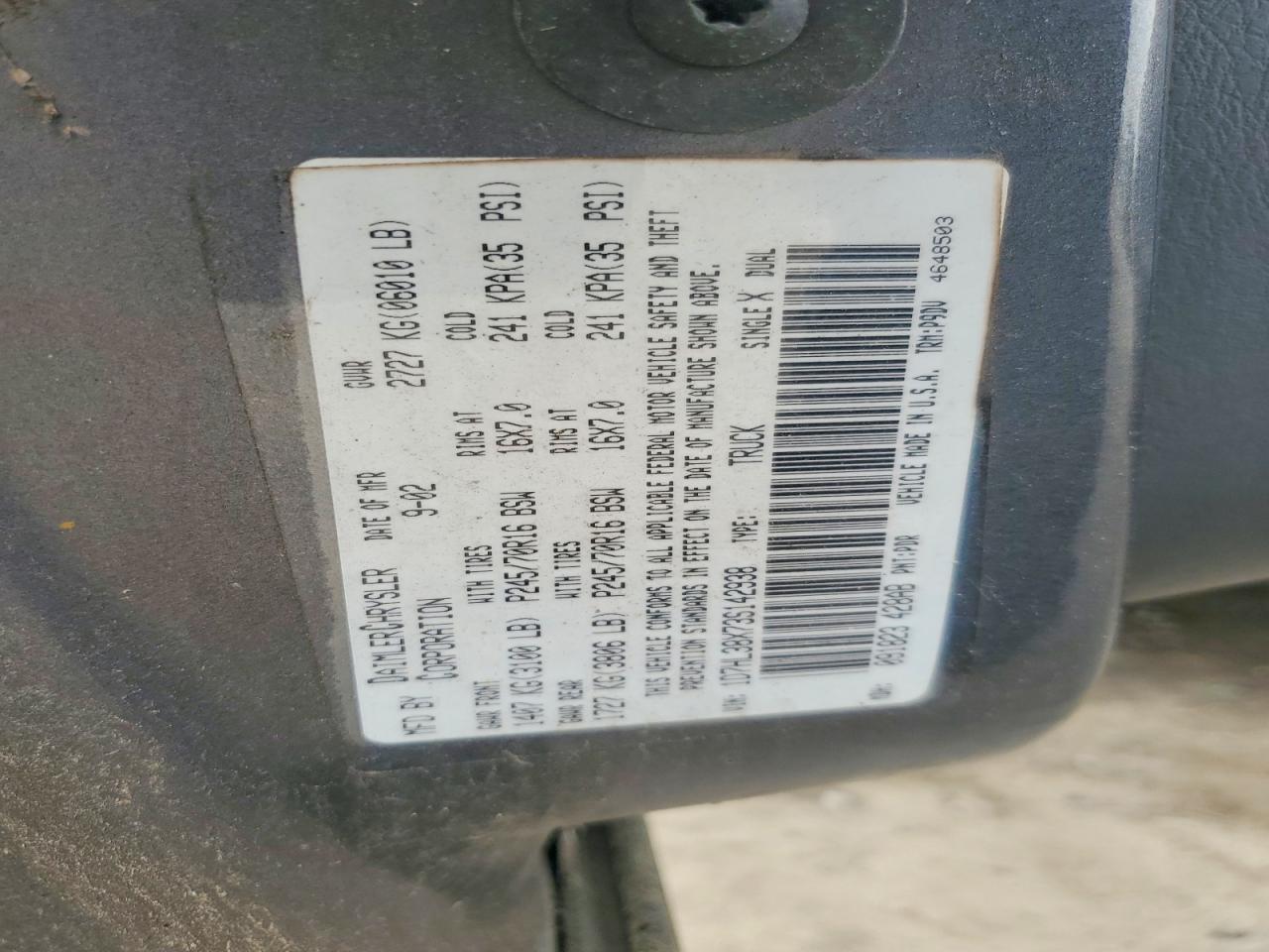 2003 Dodge Dakota Quad Sport Charcoal vin: 1D7HL38X73S142938
