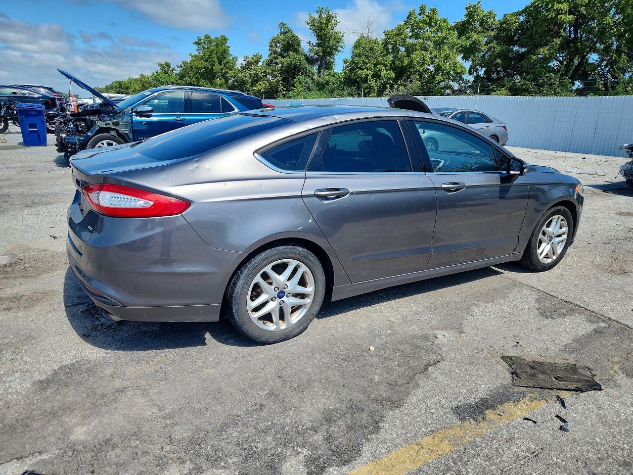 2014 Ford Fusion Se Gray vin: 1FA6P0H79E5388627
