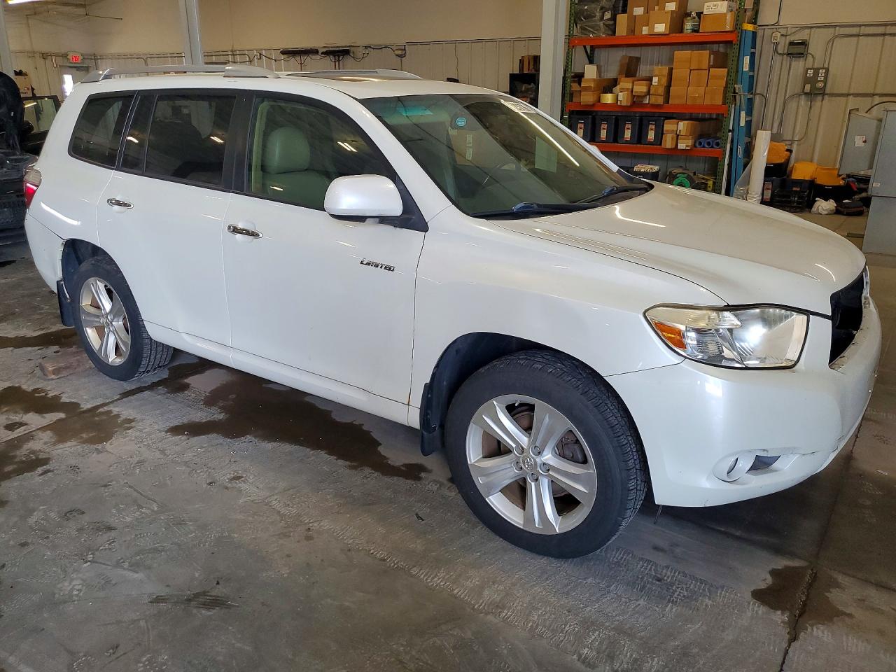 2008 Toyota Highlander Limited White vin: JTEES42A482075065