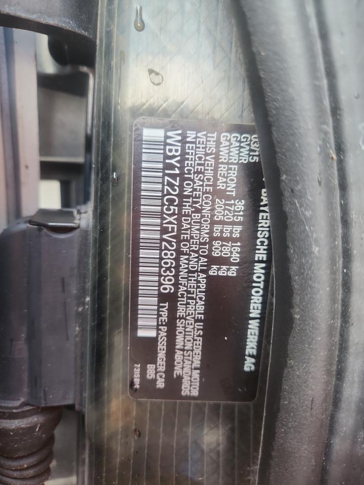 2015 Bmw I3 Bev White vin: WBY1Z2C5XFV286396