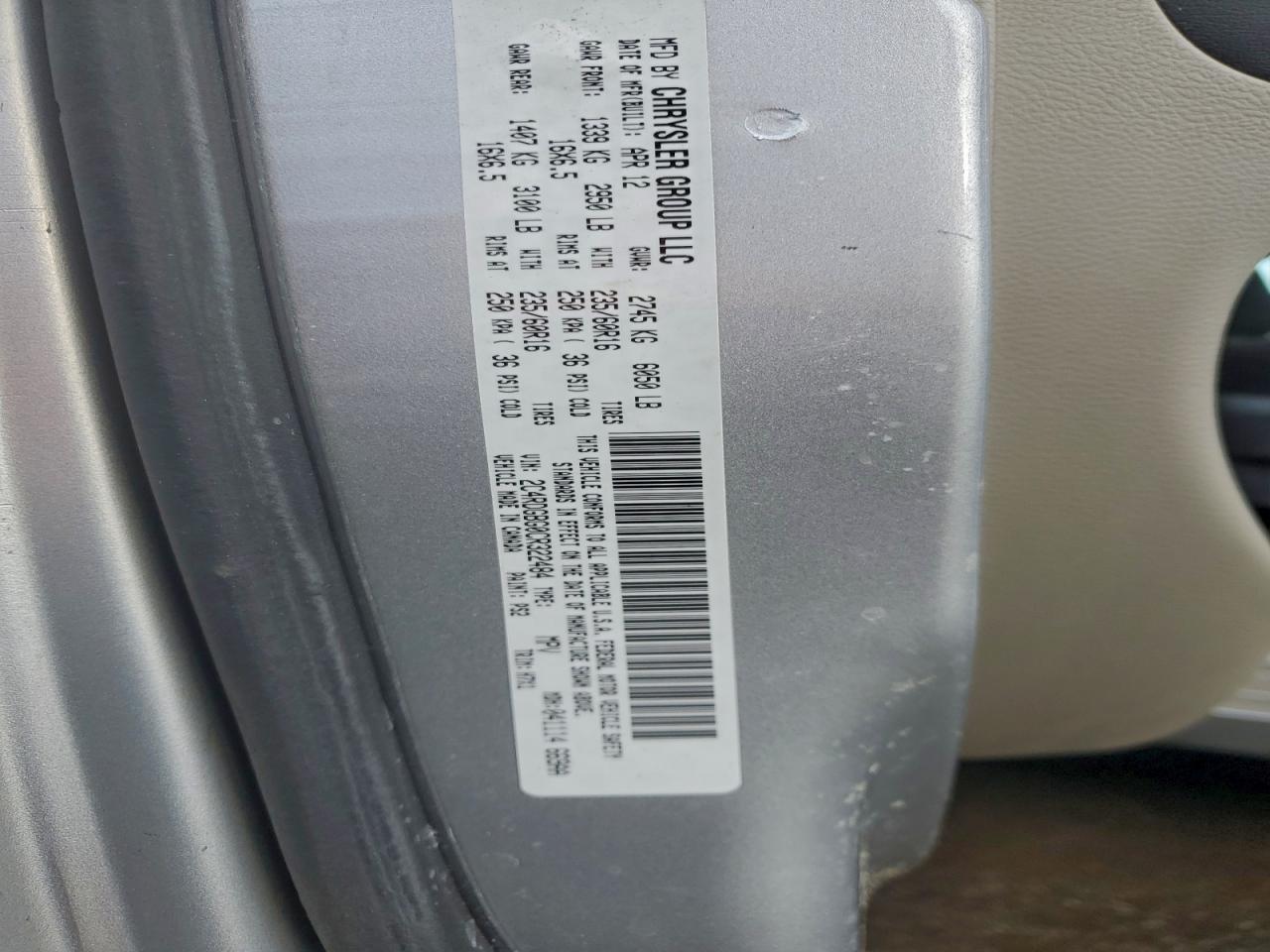 2012 Dodge Grand Caravan Se Серебряный vin: 2C4RDGBG0CR322484