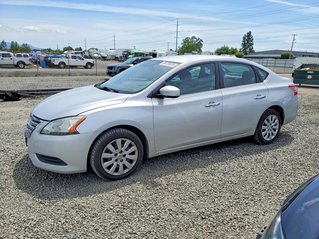 2013 Nissan Sentra Sv Silver vin: 1N4AB7AP0DN903282