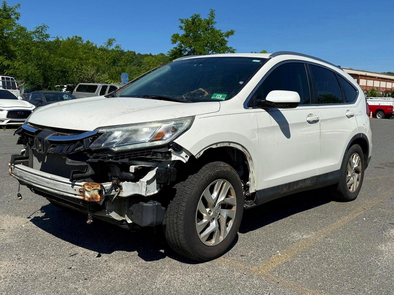 2015 Honda Cr-v Ex-l Белый vin: 5J6RM4H75F011002
