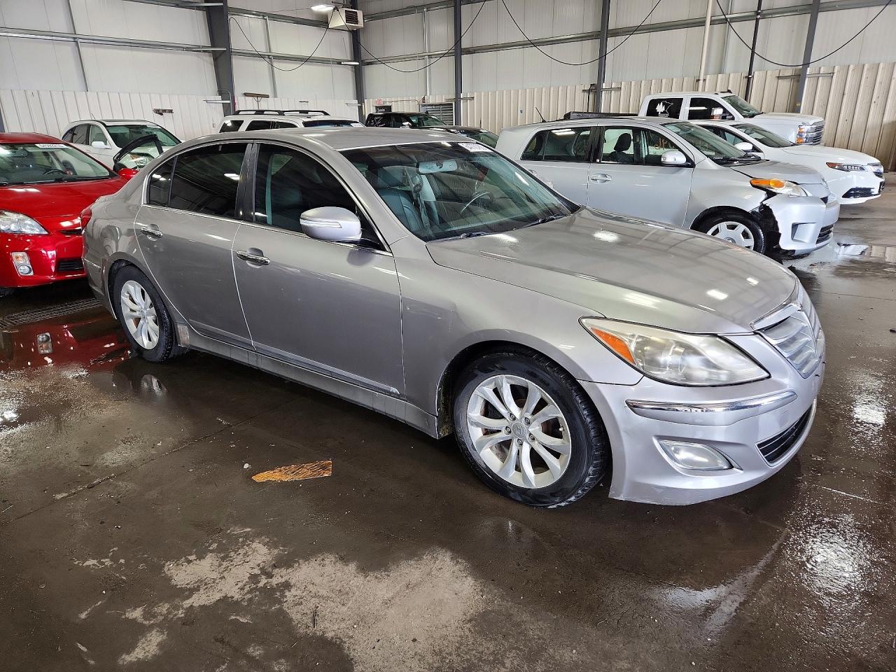 2012 Hyundai Genesis 3.8l Silver vin: KMHGC4DD5CU187464