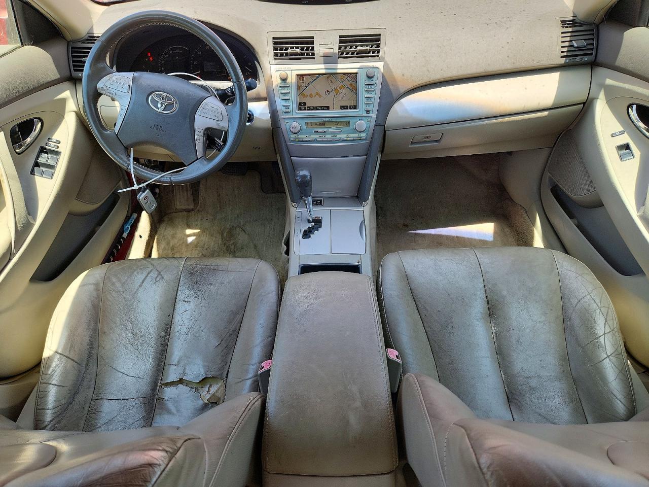2007 Toyota Camry Hybrid Red vin: JTNBB46K973018486
