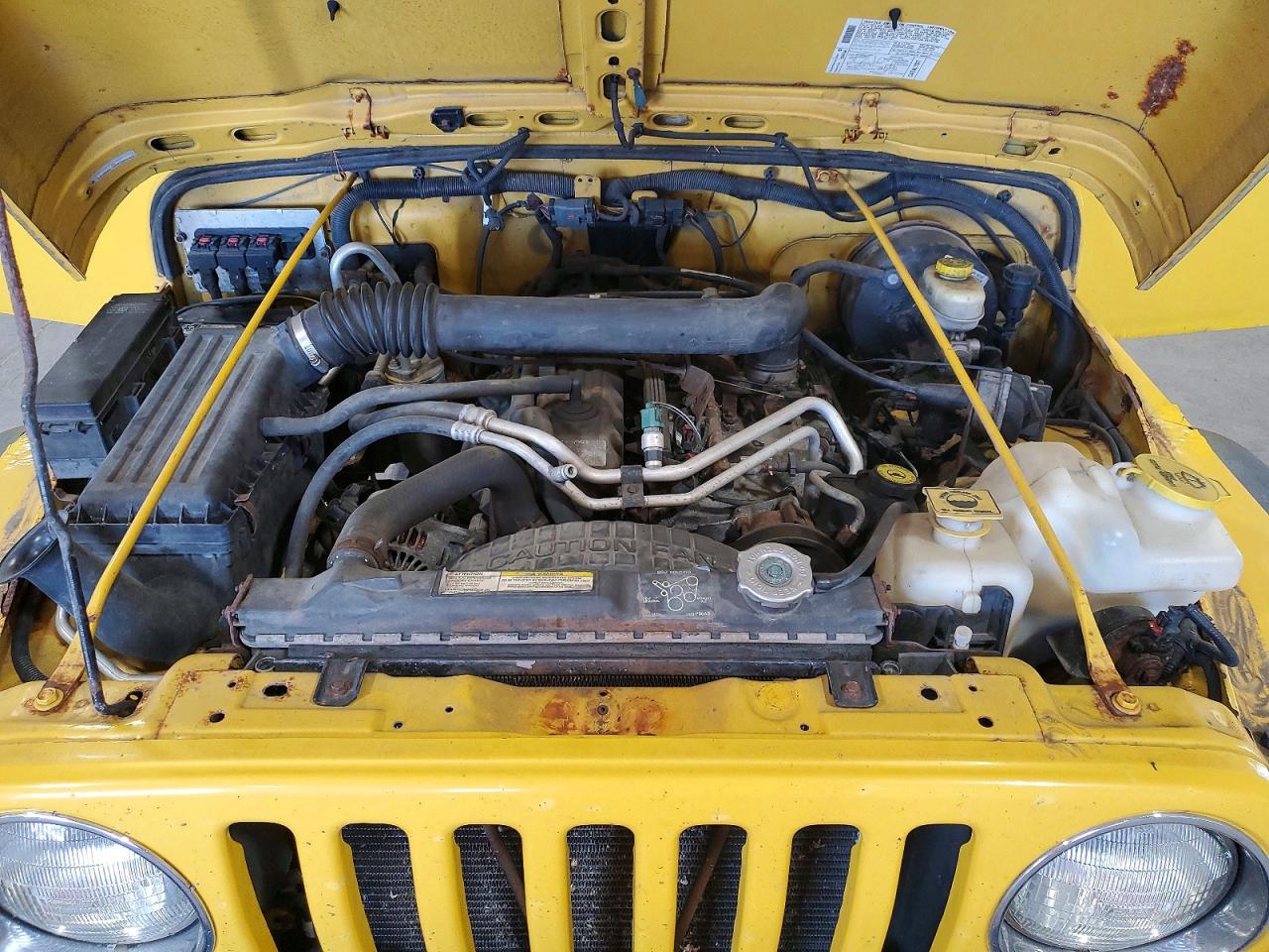 2006 Jeep Wrangler / Tj Sport Yellow vin: 1J4FA49S76P769611