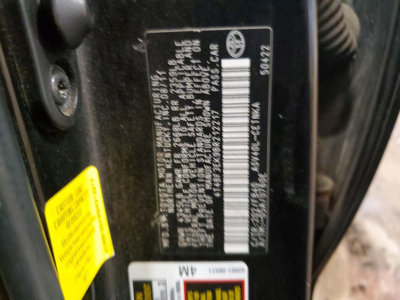2011 Toyota Camry Base Black vin: 4T4BF3EK9BR212217