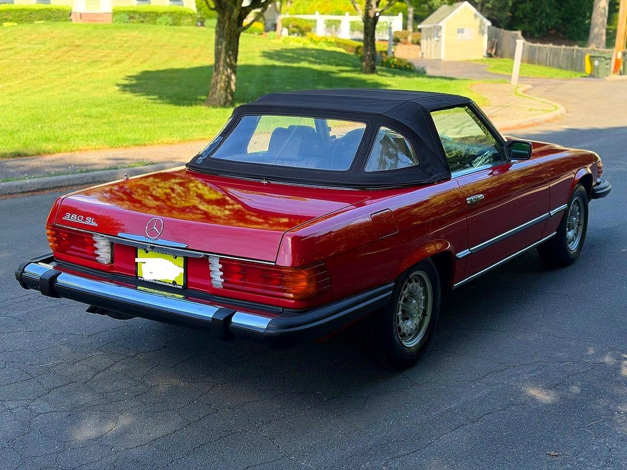 1982 Mercedes-benz 380 Sl Red vin: WDBBA45A6CB013194