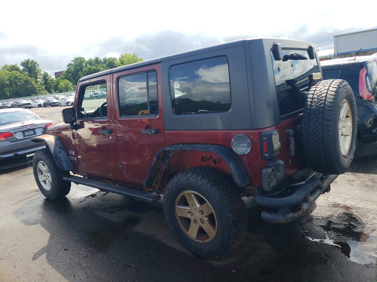 2007 Jeep Wrangler X Burgundy vin: 1J4GA391X7L151908