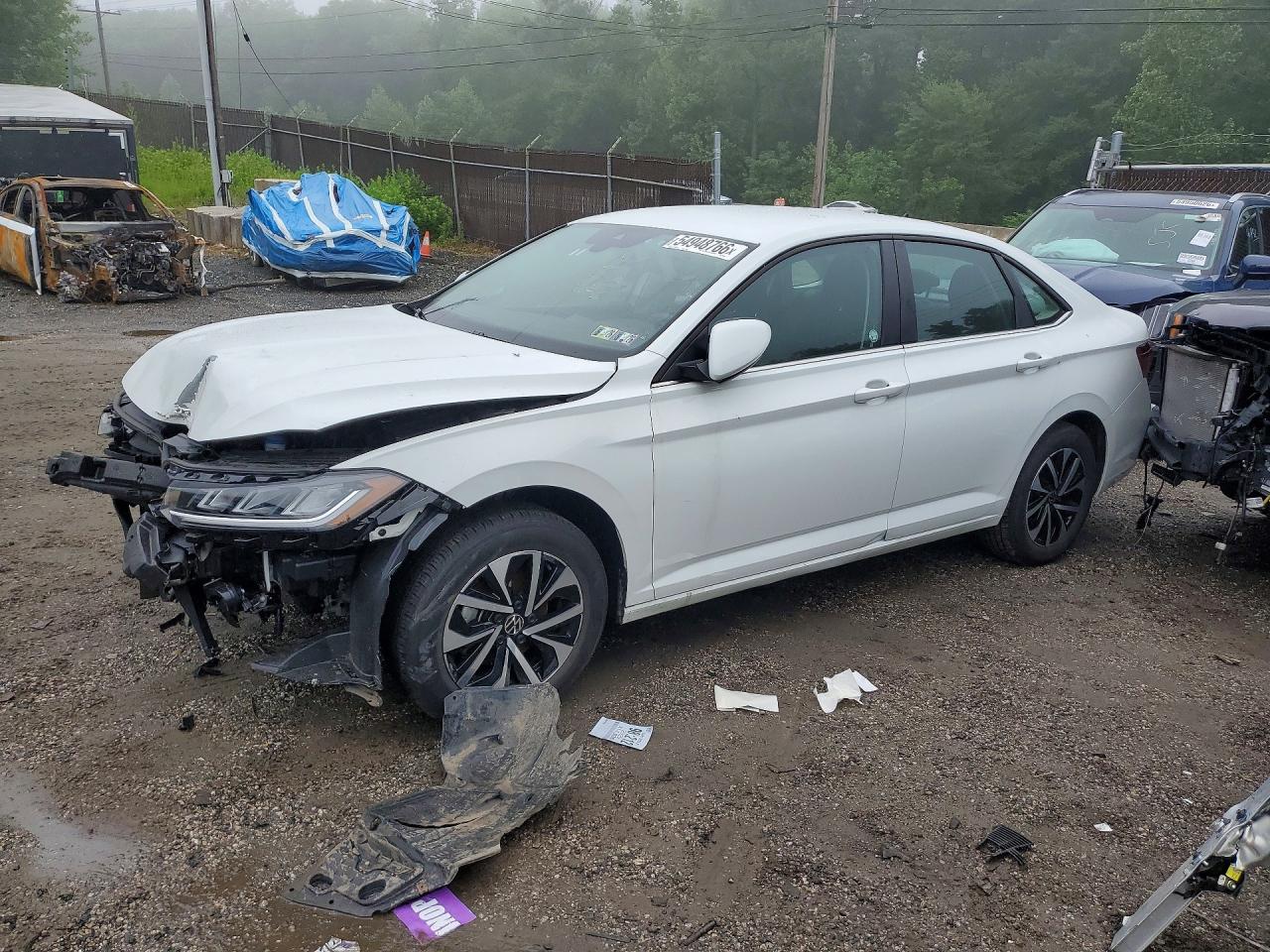 2025 Volkswagen Jetta S White vin: 3VW5X7BU0SM070900