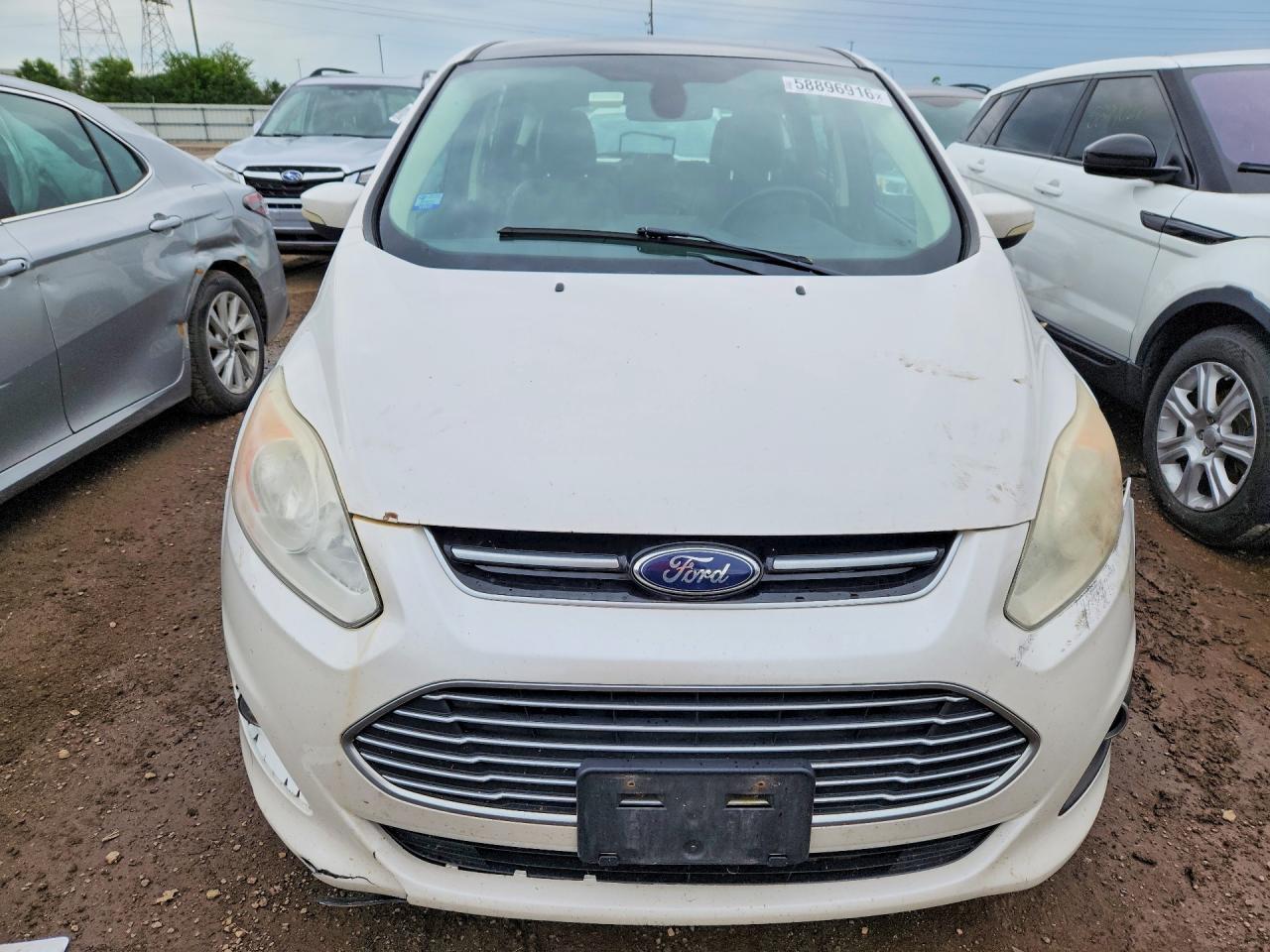 2013 Ford C-max Premium White vin: 1FADP5CU1DL556983