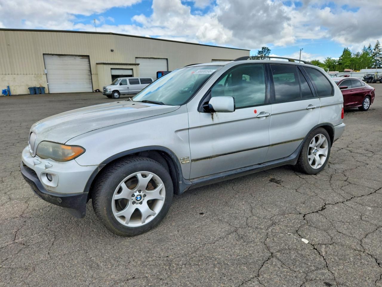 2005 Bmw X5 4.4i Silver vin: 5UXFB53505LV11186