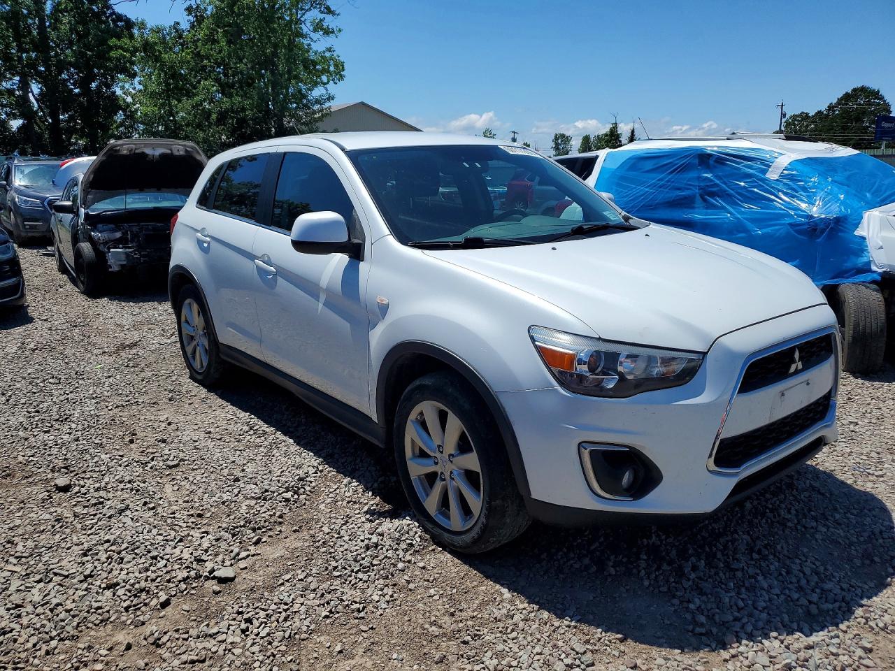 2014 Mitsubishi Outlander Sport Se White vin: 4A4AR4AU6EE024860
