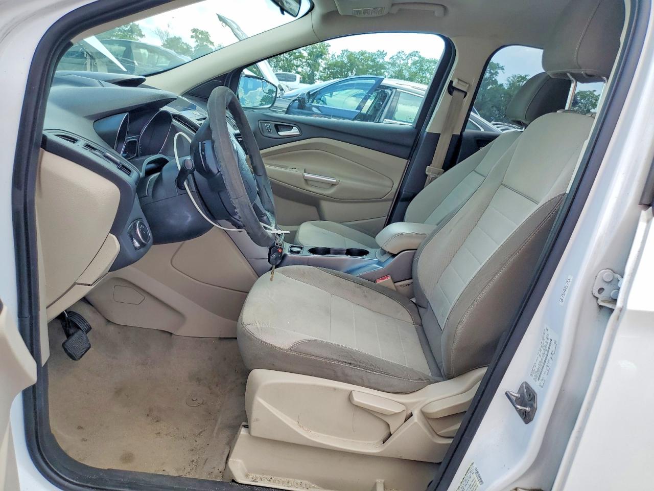 2013 Ford Escape Se White vin: 1FMCU9GX8DUD94639
