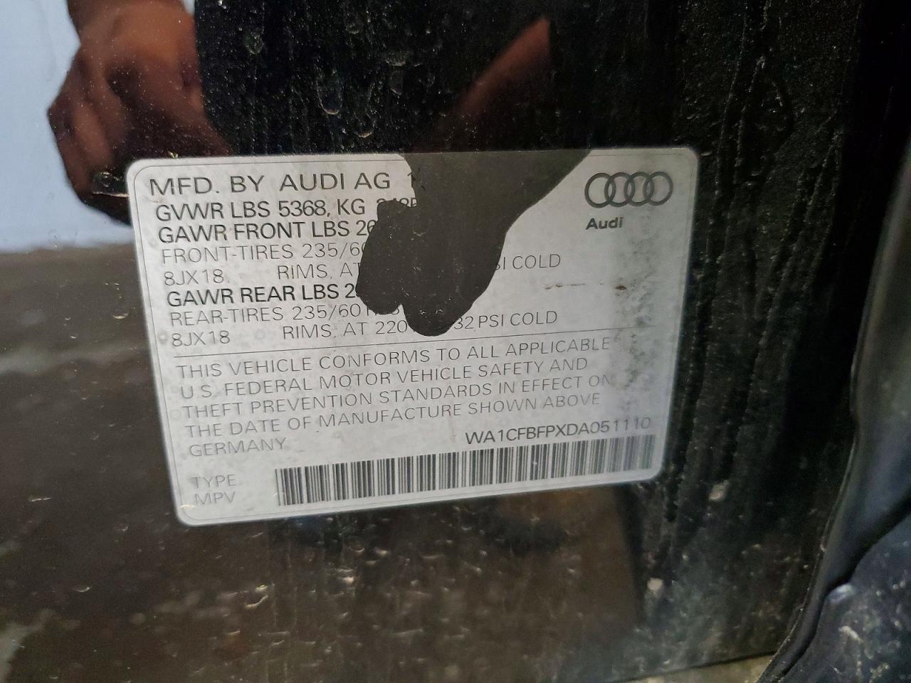 2013 Audi Q5 Premium Black vin: WA1CFBFPXDA051110