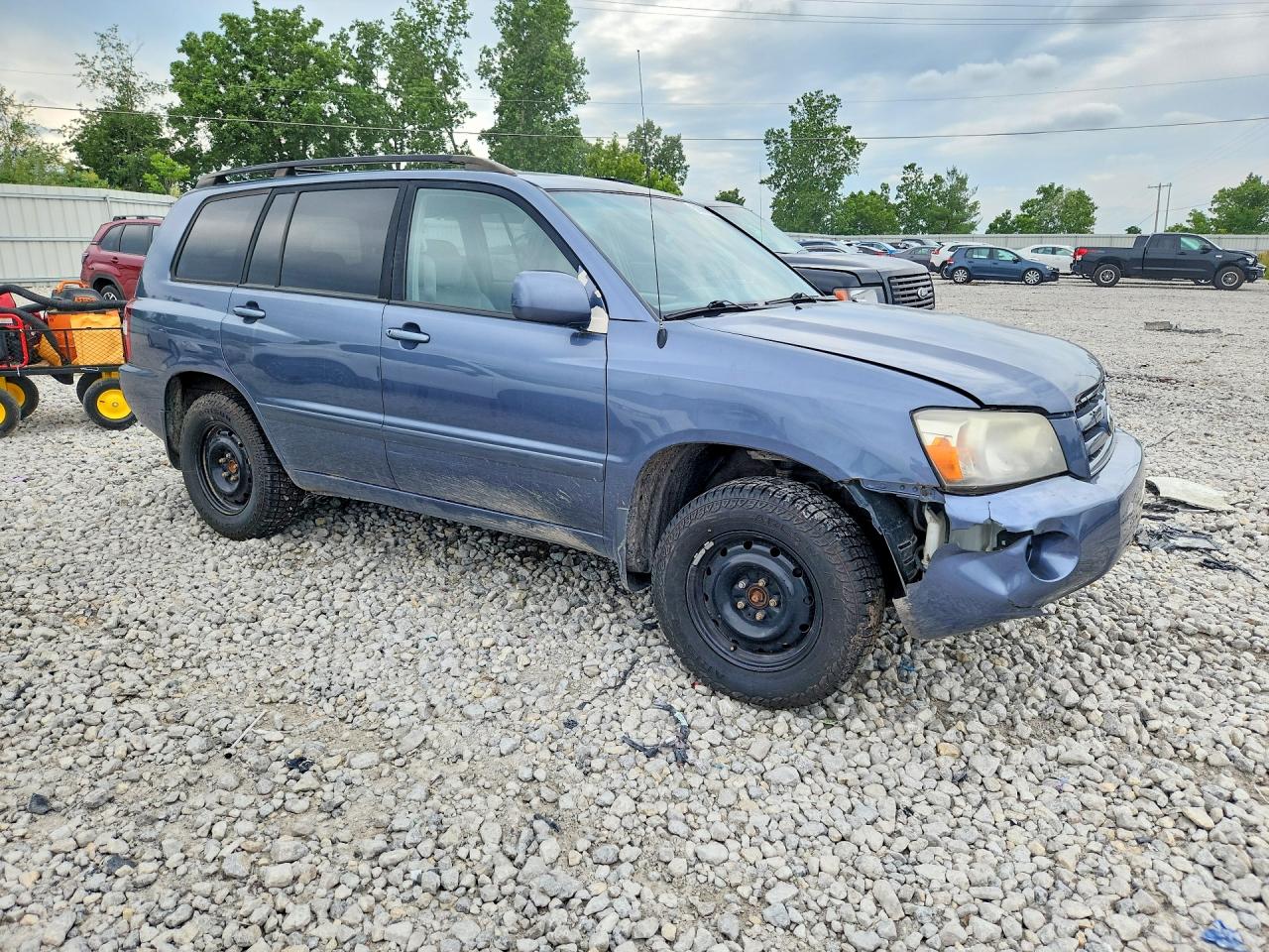 2005 Toyota Highlander Base Blue vin: JTEDD21A350121469