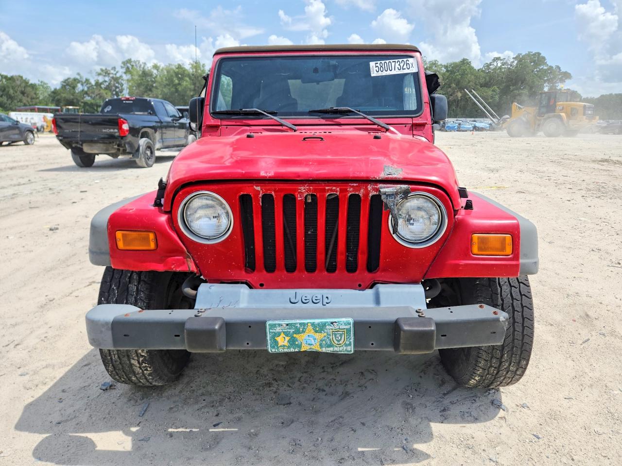 2004 Jeep Wrangler X Red vin: 1J4FA39S84P789244