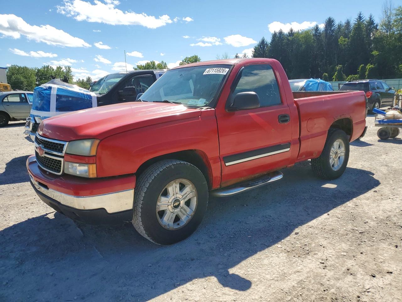 2006 Chevrolet Silverado K1500 Red vin: 1GCEK14T36Z122186