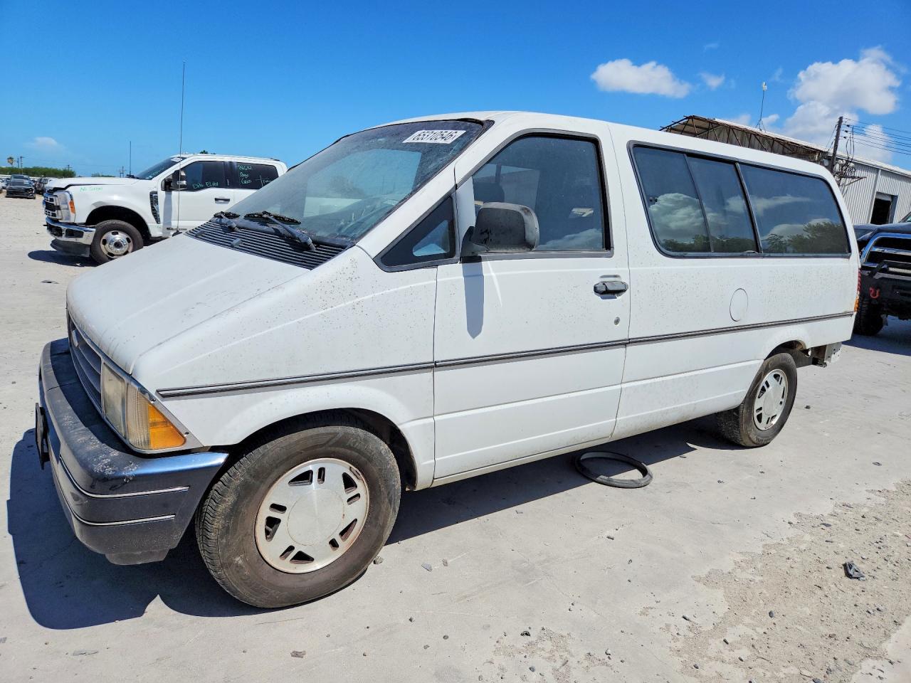 1993 Ford Aerostar White vin: 1FMDA31X9PZC55940