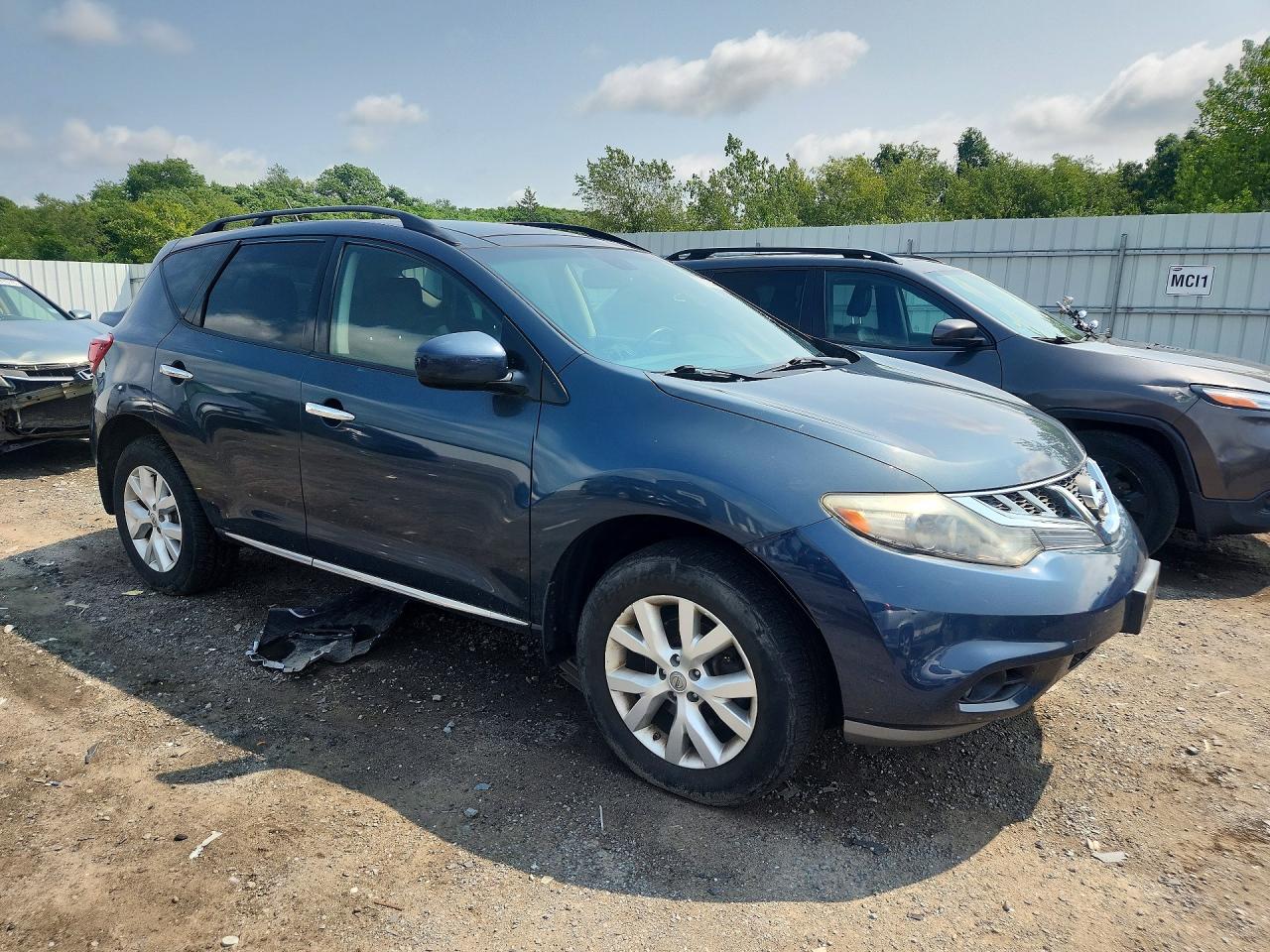 2014 Nissan Murano Sl Blue vin: JN8AZ1MWXEW508371