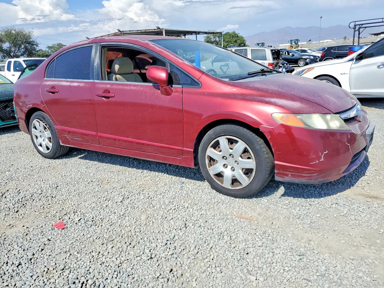 2008 Honda Civic Lx Maroon vin: 2HGFA16588H518981