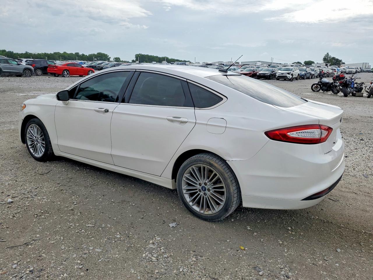 2014 Ford Fusion Se White vin: 3FA6P0HD8ER298548