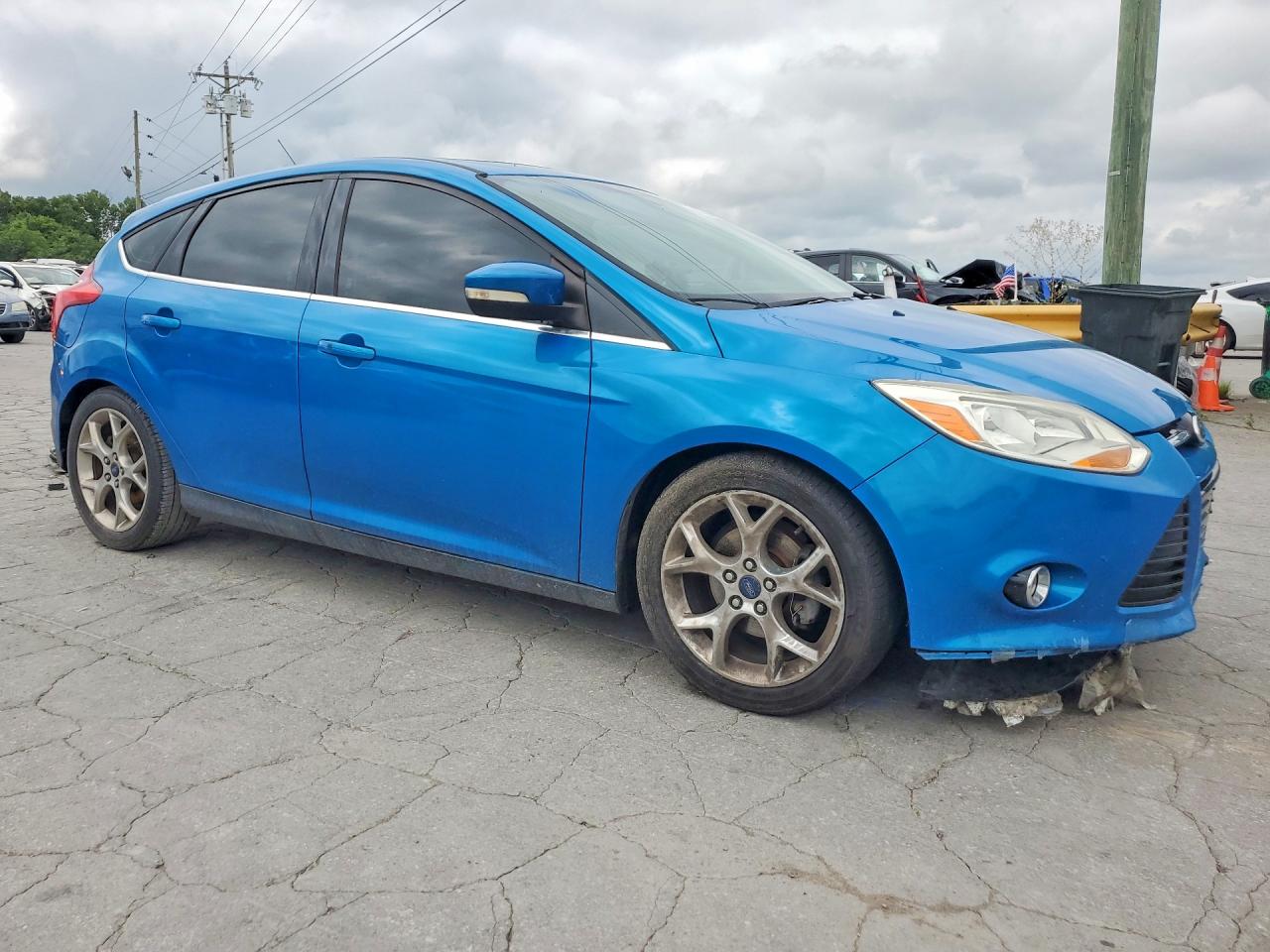 2014 Ford Focus Titanium Синий vin: 1FADP3N28EL174421