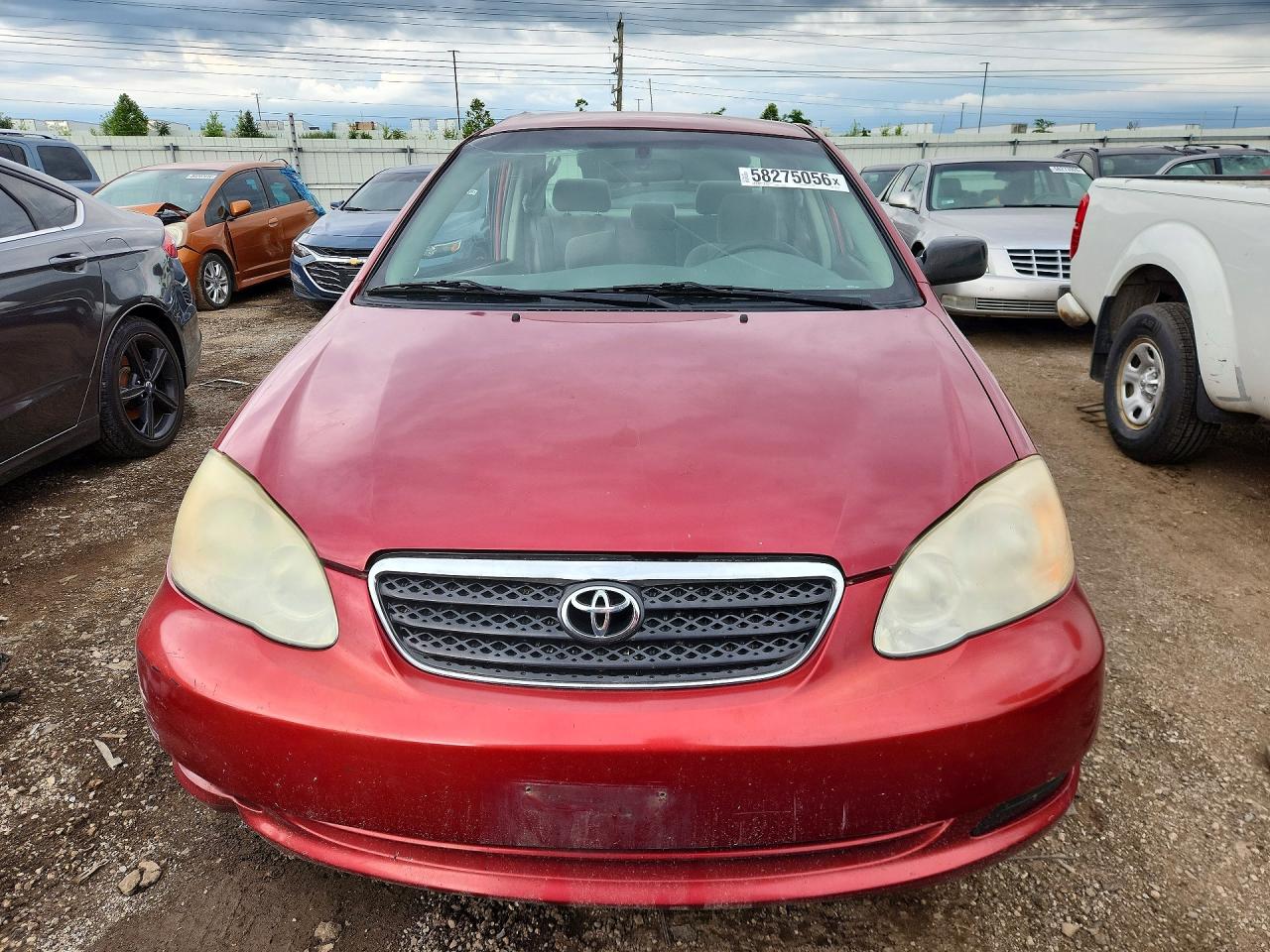 2007 Toyota Corolla Ce Red vin: 1NXBR32E87Z764816