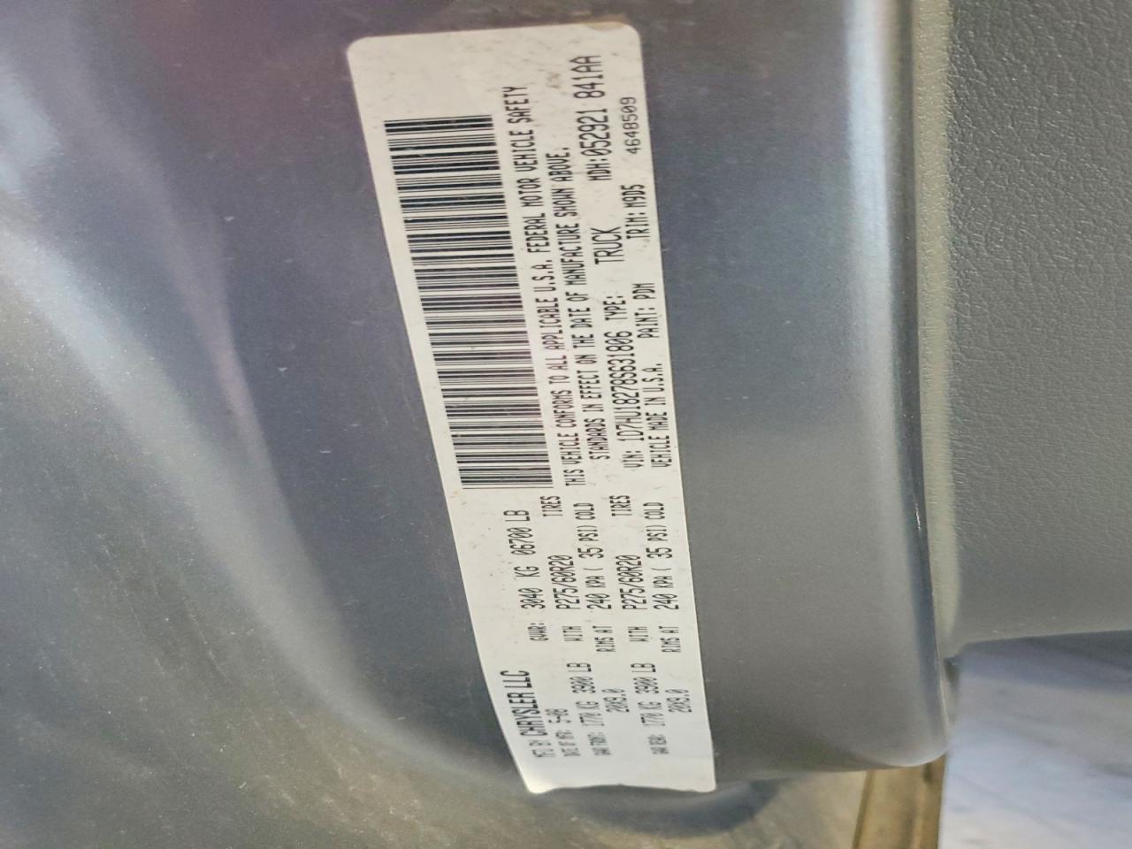 2008 Dodge Ram 1500 St Gray vin: 1D7HU18278S631806
