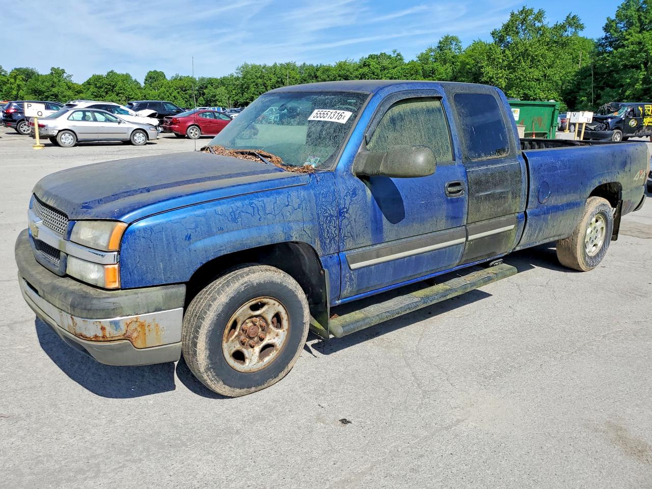 2004 Chevrolet Silverado K1500 Blue vin: 1GCEK19T14E188295