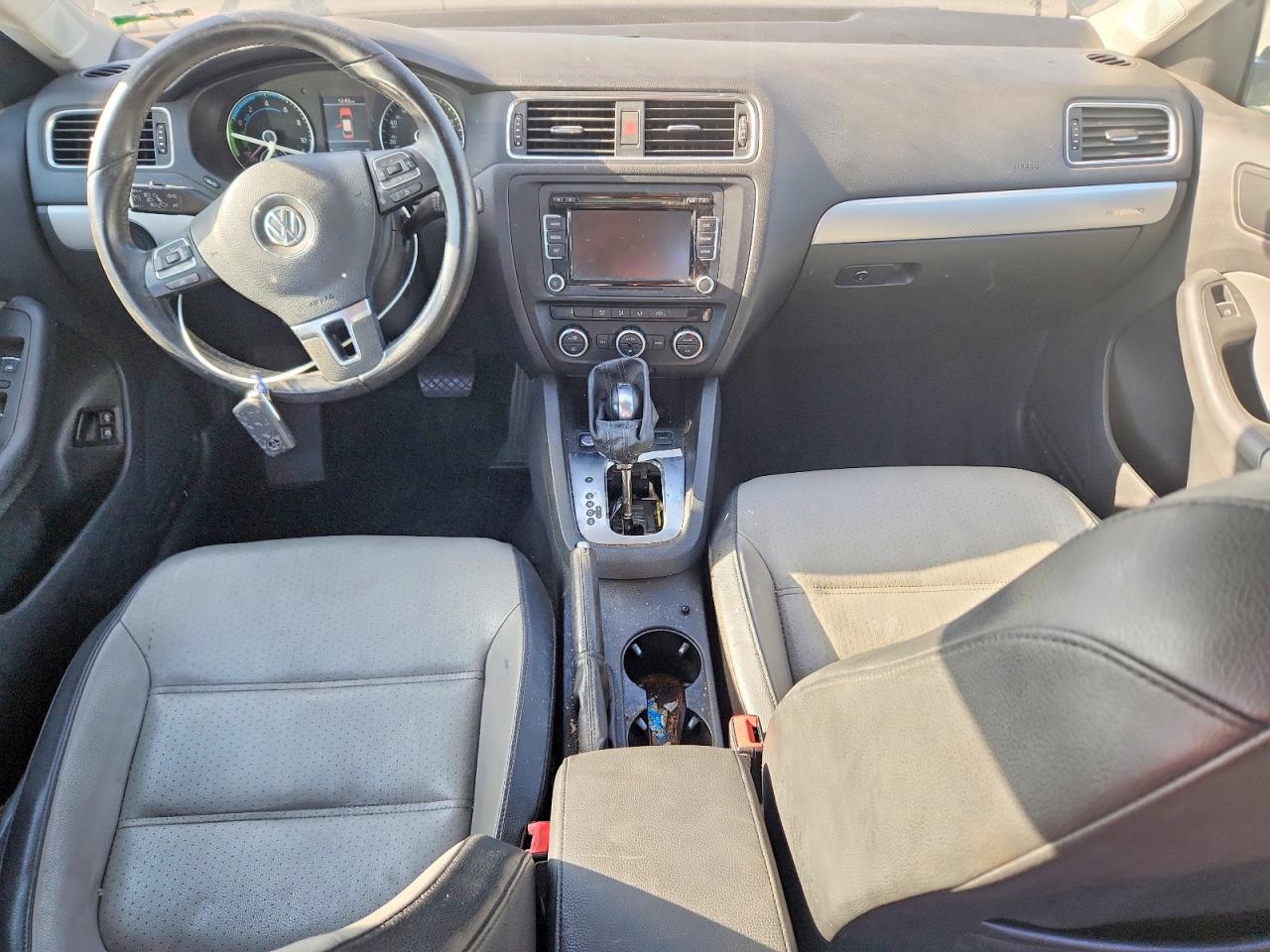 2014 Volkswagen Jetta Hybrid Black vin: 3VW637AJ9EM210048