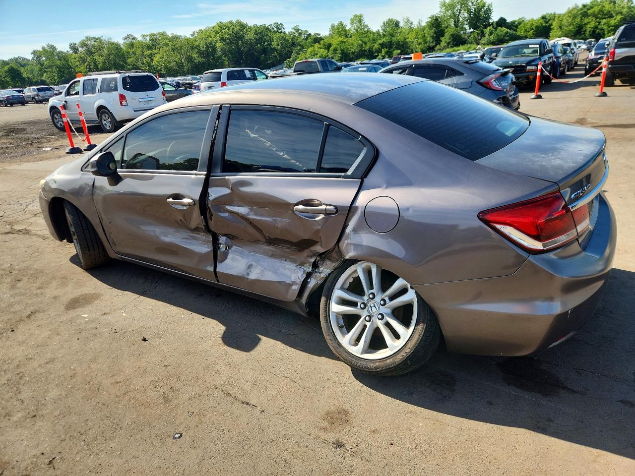 2013 Honda Civic Lx Gray vin: 2HGFB2F54DH563039