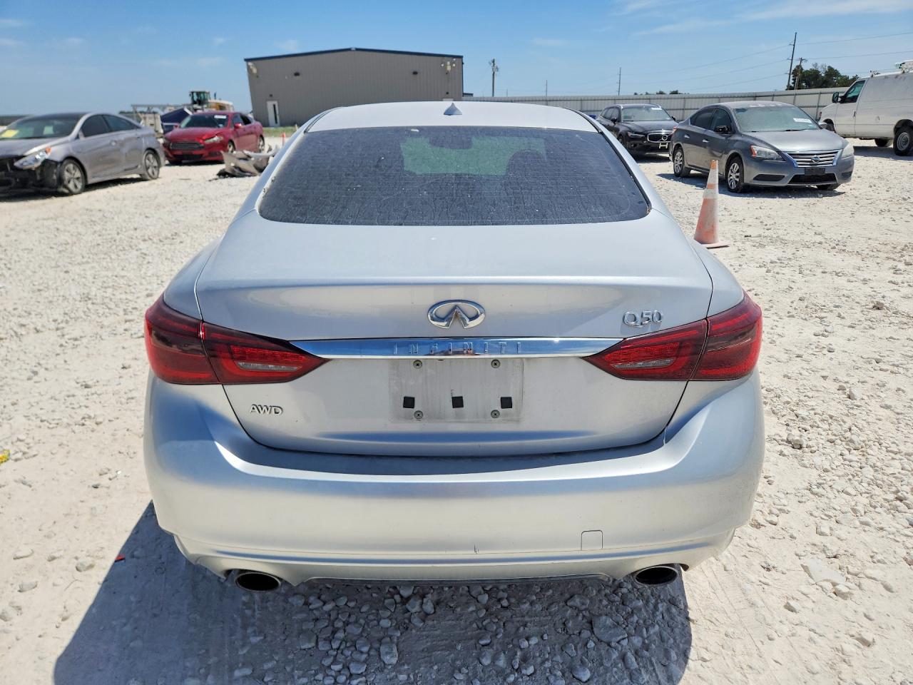 2018 Infiniti Q50 3.0t Luxe Silver vin: JN1EV7AR9JM438929