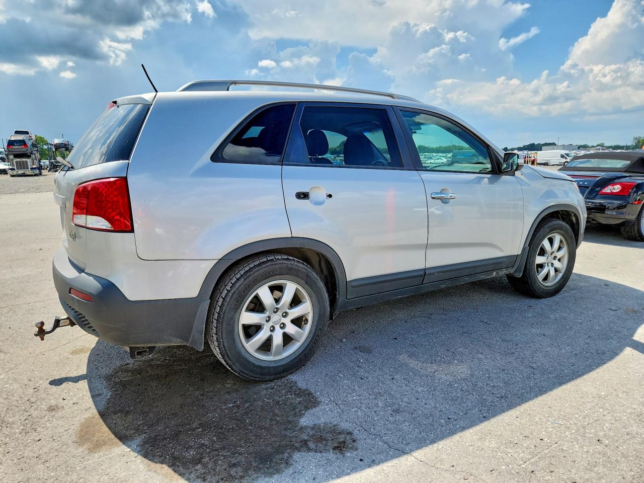 2012 Kia Sorento Lx Silver vin: 5XYKT3A64CG269914